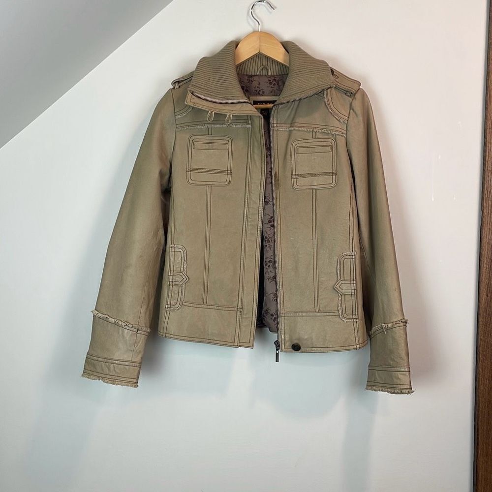 EMC Vintage Leather Jacket Size Small Petite